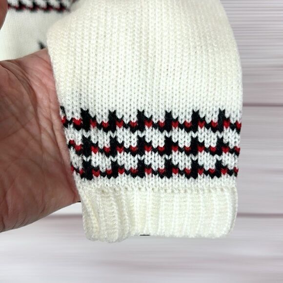 Vintage Girls Scottish Terrier Cardigan Sweater by Le Jardin Magique White sz 6 - Picture 7 of 12